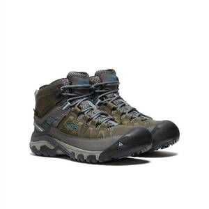 NEW RATHER KEEN women's targhee iii waterproof mid hiking boot in magnet/blue